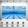 Blue Swimming Pool Backdrop Sports Theme Fitness Swim Competition Exercise Photo Photography Background Swimming Pool Scene Backdrops Men Boys Girls Adults Photo Party Studio Props Vinyl 15x10ft view 2