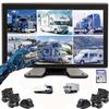 10,36-Inch 6 Split Touchable 128GB Large Audio Screen 1080P Backup Camera Monitor & Built-in DVR Video Recorder for RV Truck Trailer Rear Side Front Reversing View Wired System Image Waterproof view 1