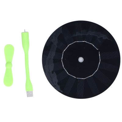 Fnppyrd Small USB Car Fan Multifunction Round Monocrystalline Silicone Solar Powered Car Exhaust Fan 5W USB Solar Powered Car USB Car Fan