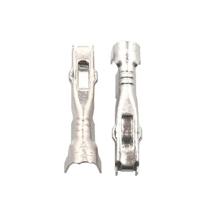 ImBros 50/100/200 Pcs Brass Pre-Tin Plated Crimp Terminals Splice Pins DJ611F-1.8A DJ621F-1.8A Male Female Connectors 171662-1 171661-1 (Color : Follow me cheaper-01, Size : 50 pcs)