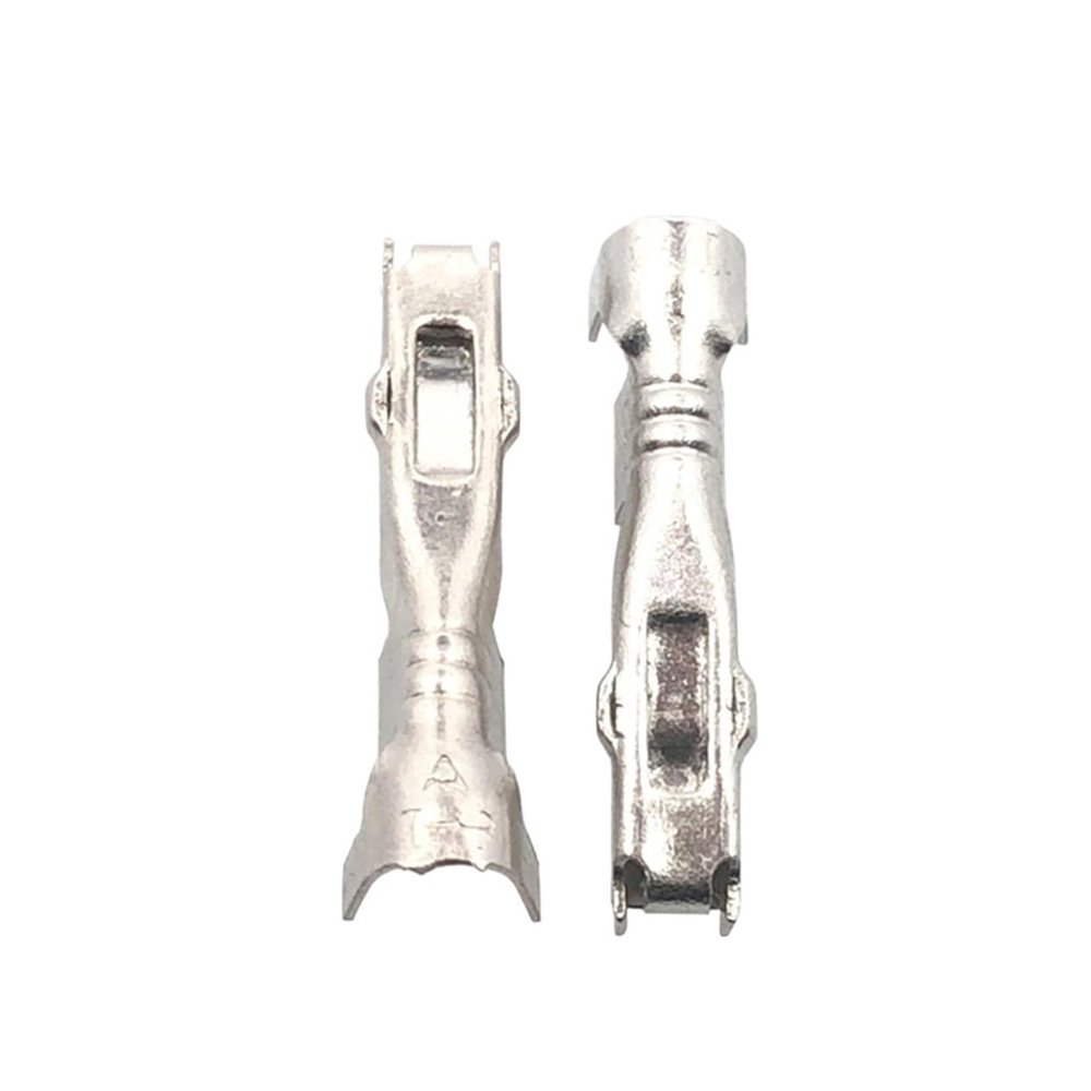 ImBros 50/100/200 Pcs Brass Pre-Tin Plated Crimp Terminals Splice Pins DJ611F-1.8A DJ621F-1.8A Male Female Connectors 171662-1 171661-1 (Color : Follow me cheaper-01, Size : 50 pcs)