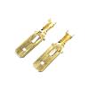 ImBros 20/50/100 Pcs Brass Tinned 6.3 MM Female Male Spade Crimp Terminal Brass Wire Connector DJ623-E6.3A DJ623-E6.3B DJ623-E6.3C H62 (Color : Male, Size : 200 pcs) view 1