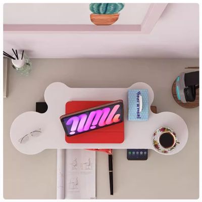 Corner Monitor Stand Universal Computer Stand Cute Shape, Desktop Monitor Shelves Office Organization, Wooden Monitor Riser for Printer / Laptop / Screen ( Color : White , Size : Height 14.7cm(5 3/4")