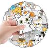 100 Pcs Waterproof Cute Cat Stickers for Water Bottles, Kawaii Stickers Pack Set Funny Cat for Laptop Guitar Luggage Vinyl or Adults Girls Teens Kids Toddlers Stickcat-C view 2