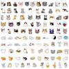 100 Pcs Waterproof Cute Cat Stickers for Water Bottles, Kawaii Stickers Pack Set Funny Cat for Laptop Guitar Luggage Vinyl or Adults Girls Teens Kids Toddlers Stickcat-C view 4