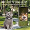 Cat Camera for Videos and Photos, HD 1080P Wide Angle Pet Camera with 0.96 Inch LCD Screen, USB Rechargeable Lightweight Action Camera Pet Supplies, Up to 128GB view 4