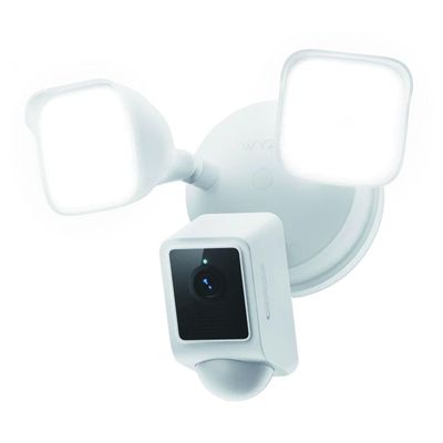 WYZE Floodlight Camera v2, 2800-Lumen LEDs, 2K HD Outdoor Security Camera, 160 Wide View, Motion Activated Light, 105dB Siren, Cloud & Local Storage, Color Night Vision, Wired (Renewed)
