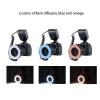 Macro LED Flash, 3000k-15000k 48LED Macro Flash Light Color Temperature Adjustable LED Light with LCD Display, 9 Adapter Rings and 2 Flash Diffusers for DSLR Cameras view 3