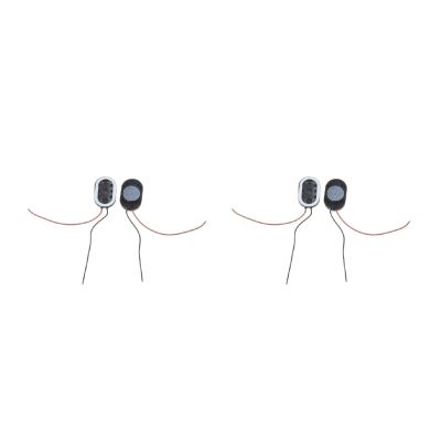 2Pcs/Set Notebook Speaker 2415 Oval Loudspeaker 8 1W Black Speaker 2.2 KHz Frequency Response Speaker for Tablet Computer