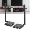 2.4G Audio Transceiver No Delay Transmitter Receiver Adapter with 50 Meter Distance 3.5mm Inputs Outputs for Home Video Education (US Plug) view 2