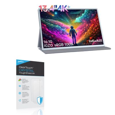 BoxWave Screen Protector Compatible with Intehill 4K Portable Monitor QUXGA Wide (13.4 in) - ClearTouch Crystal ToughShield 9H (2-Pack), Clear 9H Tough Flexible Film Screen Protector
