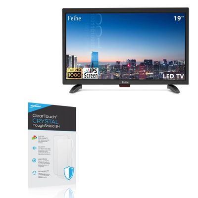 BoxWave Screen Protector Compatible with Feihe Widescreen TV (19 in) - ClearTouch Crystal ToughShield 9H (2-Pack), Clear 9H Tough Flexible Film Screen Protector