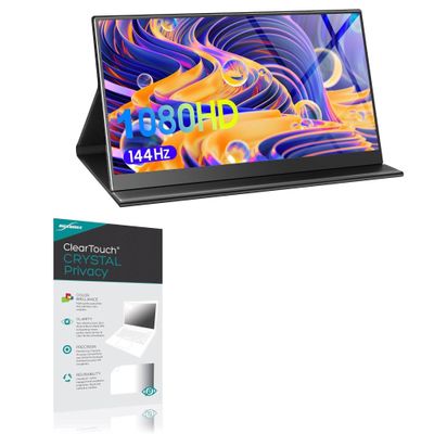 BoxWave Screen Protector Compatible with Feiasia Portable Monitor for Laptop (16.1 in) - ClearTouch Crystal Privacy (2-Pack), Privacy Screen Protector Flexible Film Clear