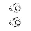 BEIYINAI Earpiece with PTT Microphone Walkie-Talkie Headset 2 Pin K-Type Plug Intercom Earphone Headphone for UV-5R UV5R UV-5RE Walkie-Talkie Headset view 1