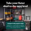 Keter Outdoor Shed Shelf Kit, Storage Organizer w/ Heavy Duty Brackets & Rails, 40, Black - Standing Wall Shelving Rack Unit for Home and Utility Organization view 3