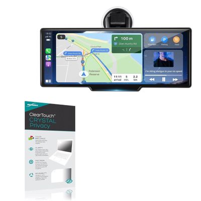 BoxWave Screen Protector Compatible with Veralady HD Wireless Car Stereo (10.26 in) - ClearTouch Crystal Privacy (2-Pack), Privacy Screen Protector Flexible Film Clear