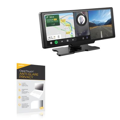 BoxWave Screen Protector Compatible with HESHS Portable CarPlay Screen for Car (10.26 in) - ClearTouch Anti-Glare Privacy (2-Pack), Privacy Screen Protector Flexible Film Anti-Glare
