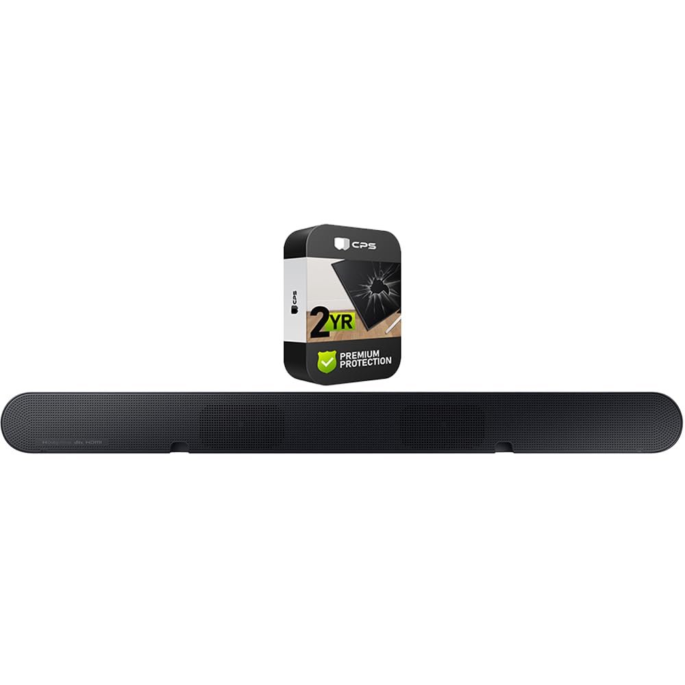 Samsung HW-S60D/ZA S-Series 5.0ch. Wireless Dolby Atmos Soundbar with Q-Symphony 2024 (Renewed) Bundle with 2 YR CPS Enhanced Protection Pack