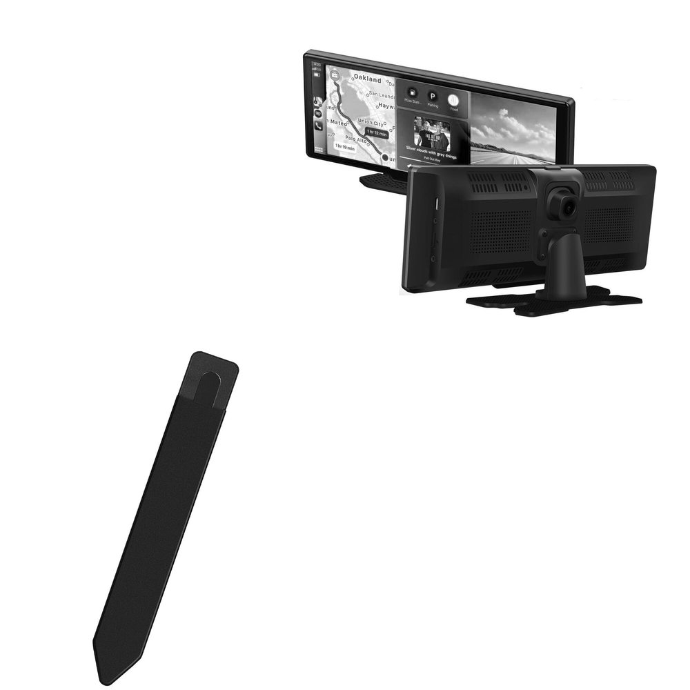 BoxWave Stylus Pouch Compatible with 25HOURS IPS Portable Car Stereo (10.26 in) - Stylus PortaPouch, Pen Stylii Holder Carrier Portable Self-Adhesive - Jet Black