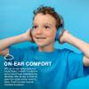 JLab JBuddies Studio 2 Wireless +Wired On-Ear Kids Headphones, Grey/Blue, 65+ Hour Battery Life, Share Mode, Volume Safe, Volume Limiter, Folding, Adjustable, Noise Isolation, with Mic view 3