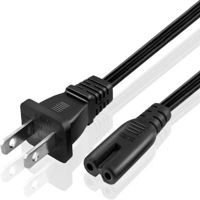 PowerHOOD UL Listed 5ft 2 Prong AC Power Cord Compatible with Yamaha YAS-109 YAS-209 YAS-209BL SR-B20A SR-B30A SR-B40A True X Bar 40A 50A YAS-106 ATS-1070 Sound Bar Repalcement Power Charger Cable