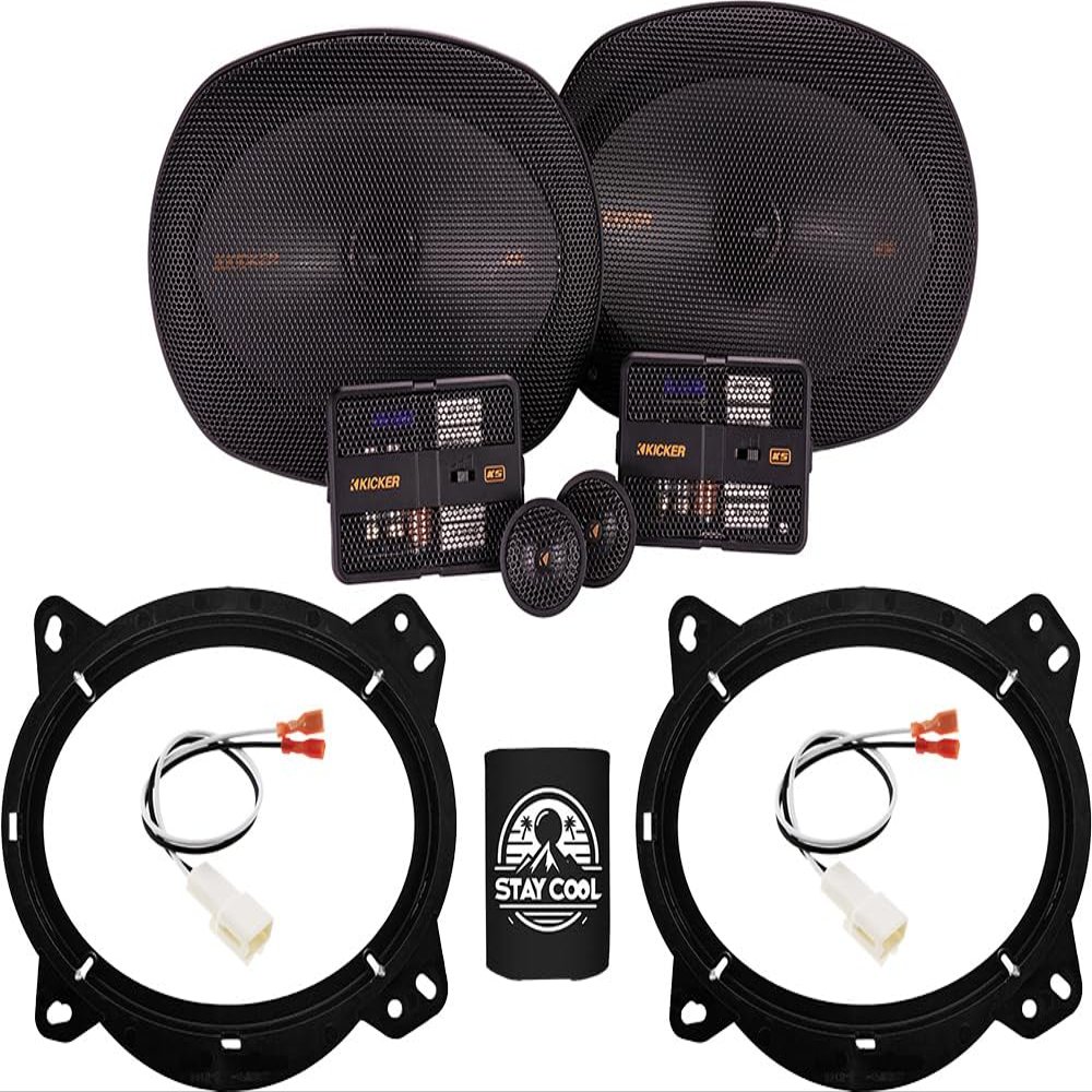 KICKER Speakers 6X9 inch for Subaru Legacy 2015-2020 Upgrade Kit - Pair of KS Series with Adapters and Harness, Car Audio Front Door Speaker KSS690, 51KSS6904