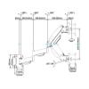 CUFTOBJM 17-27 Inch Extra Long Gas Spring Arm Wall Mounted Monitor Bracket Full Movement Heavy Duty LCD TV Mounting Bracket LG312 Bearing 2-9 kg view 2