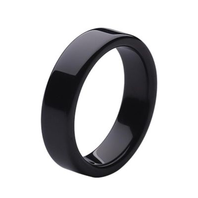 DirectNine Basics CUID Smart Ring for 13.56mHz Rewritable Replicable Mifare 1K S50 and FM1108 Card Full Ceramic Ring (White, US#6)