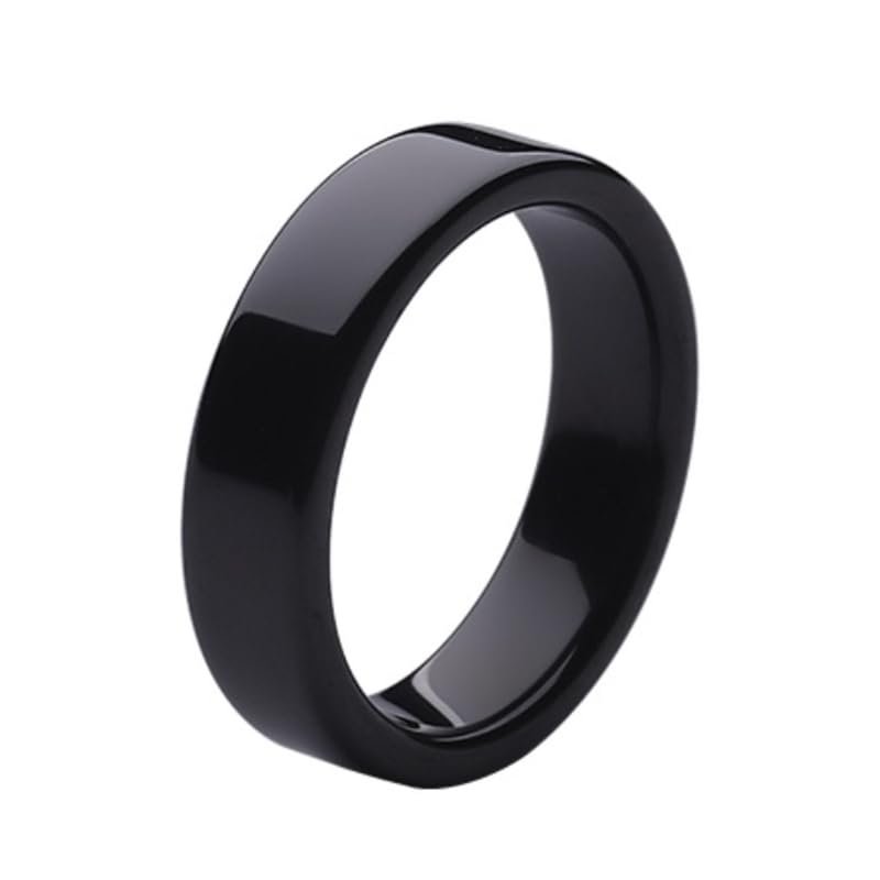 DirectNine Basics CUID Smart Ring for 13.56mHz Rewritable Replicable Mifare 1K S50 and FM1108 Card Full Ceramic Ring (White, US#6)