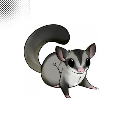 Tgiakisz Sugar Glider Sticker, Gift for Animal Lover, Animals Sticker, Mouse Sticker, 2x2in, White