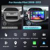 16EQ 2G+64G Radio for Honda Fit 2008-2013 Car Stereo with Wireless Carplay Android Auto,10.1 inch 1080P HD Touch Screen with Bluetooth Mirror Link FM/RDS Radio 28UIs GPS WiFi AHD Backup Camera MIC view 2