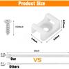 120 Set White Cable Zip Tie Mounts Kit Wire Clips Organizer Holders Clamps with 0.6Inch Saddle Type Mounts Base with 8" Ties and Tapping Screw view 2
