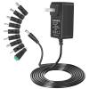 10V 2A,1.8A, 1.5A, 1A,0.5A Power Supply,10V Charger 2A 24W Maximum DC Power Cord Adapter, with 9 Replacement connectors 100V-240V Input Adapter American Wall Plug. view 1