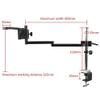 JOEBO Microscope Kit Adjustable Articulating Arm Clamp Bracket 50mm 76mm C Mount Lens Holder Video Camera Trinocular Microscope Tripod Supporter Microscope Lens Adapters (Color : 50MM Full Set) view 2