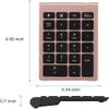 BONKZEBU Wireless Number Pad Rose Gold Ultra Thin Numeric Keypad Fast Rebound Speed Mini Keyboard Portable 5.0 Bluetooth for Laptop PC Computer view 3