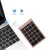 BONKZEBU Wireless Number Pad Rose Gold Ultra Thin Numeric Keypad Fast Rebound Speed Mini Keyboard Portable 5.0 Bluetooth for Laptop PC Computer view 4