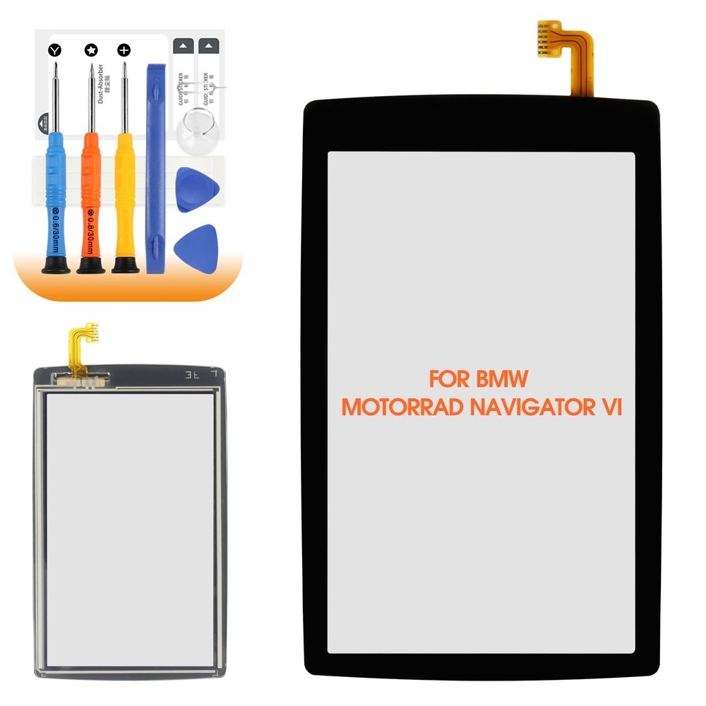 AGCUT for BMW Motorrad Navigator VI Touch Screen Replacement Glass Black with Tools