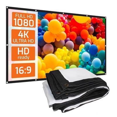 FUREMA 120/100/60 Inch Projector Screen, Foldable Soft Projector Curtain, 4:3 16:9 Non Crease Movie Screens for Office, Home Cinema, Outdoor Camping (Size : 60inch-4:3)