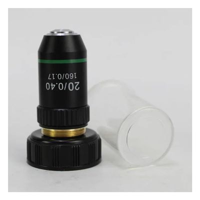 JOEBO Microscope Kit 195 Black Achromatic 4X 10X 20X 40X 60X 100X Microscope Optics Lens RMS 20.2mm Parts Microscope Lens Adapters (Color : 20X with Spring)