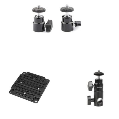CAMVATE 360 Degree Swivel 1/4"-20 Mini Ball Head + Camera Cheese Mounting Plate + Light Stand Mount