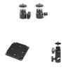 CAMVATE 360 Degree Swivel 1/4"-20 Mini Ball Head + Camera Cheese Mounting Plate + Light Stand Mount view 1