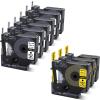 6X 45013 White + 3X 45018 Yellow Compatible Dymo D1 Label Tape 1/2 Inch x 23Ft Replace DYMO Label Maker Refills d1 view 1