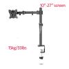 AVXANKTG T902-140 Full Motion Rotating Grommet Clamp Base Steel Single Monitor Desktop Stand Double Arm Desktop Support view 2