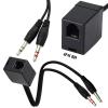 GMBYLBY RJ9 to 3.5mm Telephone Adapter Cable RJ9 Female to 3.5mm Male Converter for Family Study Living Room Bedroom Phone Adapter Cable, Black view 4