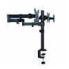 AVXANKTG Fully Adjustable Three Arm Triple LCD LED Monitor Desktop Stand Mounting Bracket 360 Degree Rotation 180 Degree Pull Out Swivel Arm view 4