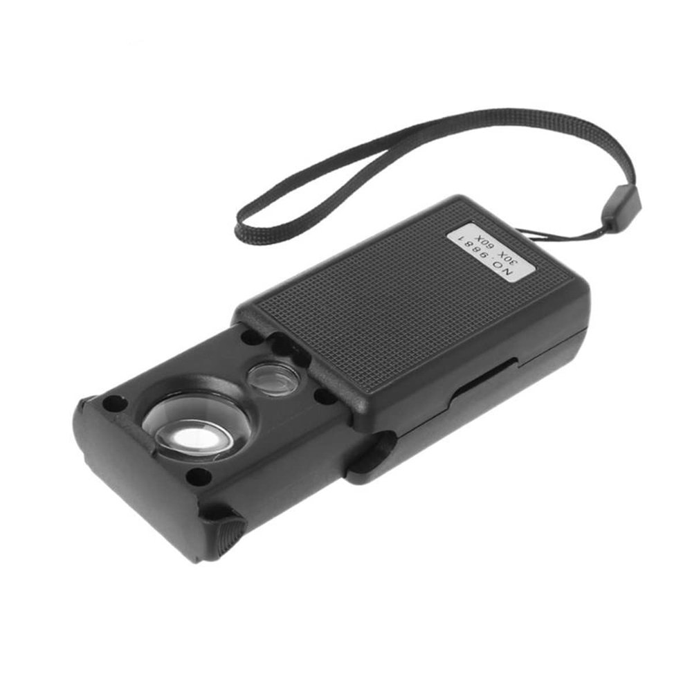 JOEBO Microscope Kit 30x 60x Magnifier LED Portable Magnifying Jeweler Microscope Microscope Lens Adapters