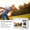 16MP Digital Camera, Compact and Stylish Design, Photos and Videos, Retro, Great Gift, 2.4 Inch LCD Display, Support up to 128GB, for Kids Teens, White view 3