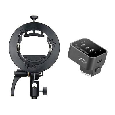 Godox S2 Speedlite Bracket with Godox X3-S TTL Wireless Flash Trigger for Sony Camera