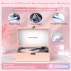 CD Player Portable for Home with Upgraded Speakers Bluetooth in/Out Rechargeable Desktop CD Player with LED Screen Boombox Music Player Peach Pink view 4