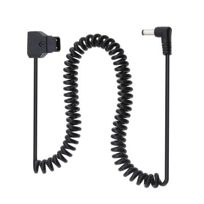 GMBYLBY Black D-Tap to DC5.5x2.1MM Coiled Cable for Bmcc Bmpc Cameras Power Wire Convenient to Expand and Use Coiled Cable